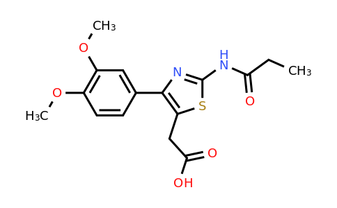 CAS 1416345-01-1 | 2-(4-(3,4-Dimethoxyphenyl)-2-propionamidothiazol-5-yl)acetic acid
