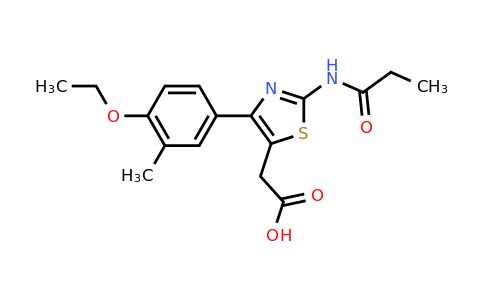CAS 1416345-64-6 | 2-(4-(4-Ethoxy-3-methylphenyl)-2-propionamidothiazol-5-yl)acetic acid