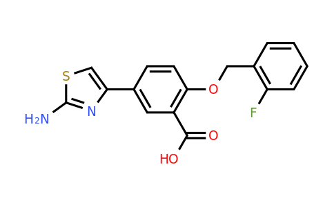 CAS 1416346-13-8 | 5-(2-Aminothiazol-4-yl)-2-((2-fluorobenzyl)oxy)benzoic acid