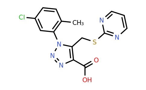 CAS 1416346-35-4 | 1-(5-Chloro-2-methylphenyl)-5-((pyrimidin-2-ylthio)methyl)-1H-1,2,3-triazole-4-carboxylic acid