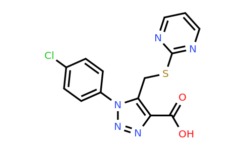 CAS 1416346-96-7 | 1-(4-Chlorophenyl)-5-((pyrimidin-2-ylthio)methyl)-1H-1,2,3-triazole-4-carboxylic acid