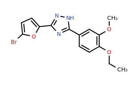 CAS 1416347-02-8 | 3-(5-Bromofuran-2-yl)-5-(4-ethoxy-3-methoxyphenyl)-1H-1,2,4-triazole