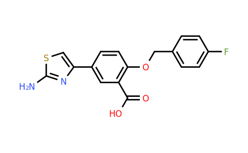 CAS 1416347-27-7 | 5-(2-Aminothiazol-4-yl)-2-((4-fluorobenzyl)oxy)benzoic acid