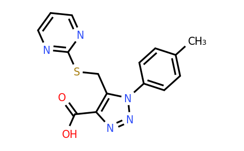 CAS 1416348-66-7 | 5-((Pyrimidin-2-ylthio)methyl)-1-(p-tolyl)-1H-1,2,3-triazole-4-carboxylic acid
