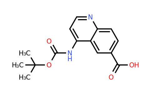 CAS 1416439-80-9 | 4-((tert-Butoxycarbonyl)amino)quinoline-6-carboxylic acid