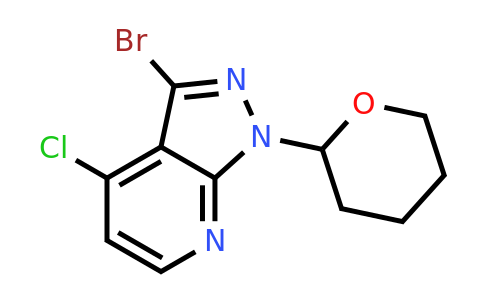 CAS 1416714-55-0 | 3-bromo-4-chloro-1-(tetrahydro-2H-pyran-2-yl)-1H-pyrazolo[3,4-b]pyridine