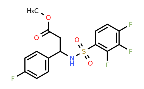 CAS 1421602-16-5 | methyl 3-(4-fluorophenyl)-3-(2,3,4-trifluorobenzenesulfonamido)propanoate