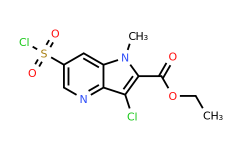 CAS 1423025-12-0 | ethyl 3-chloro-6-(chlorosulfonyl)-1-methyl-1H-pyrrolo[3,2-b]pyridine-2-carboxylate