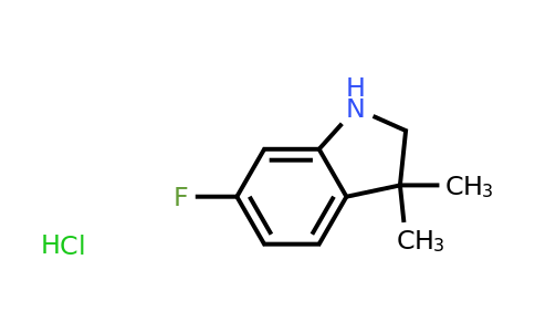 CAS 1423026-55-4 | 6-fluoro-3,3-dimethyl-2,3-dihydro-1H-indole hydrochloride