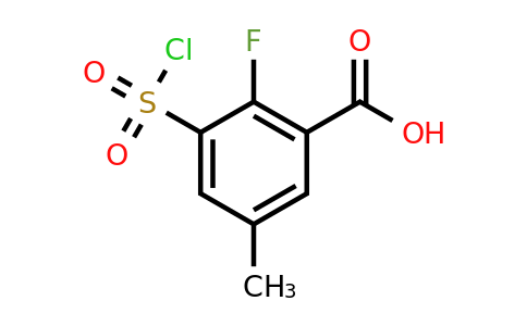 CAS 1423028-95-8 | 3-(chlorosulfonyl)-2-fluoro-5-methylbenzoic acid