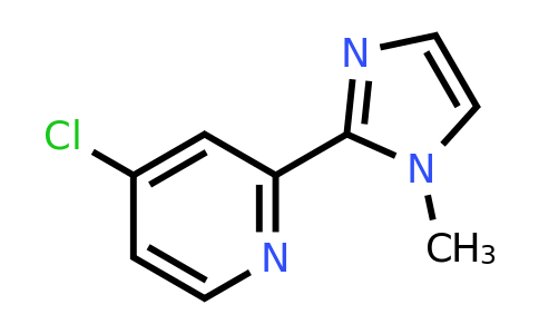 CAS 1423030-92-5 | 4-chloro-2-(1-methyl-1H-imidazol-2-yl)pyridine
