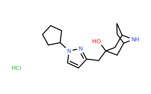 3-[(1-cyclopentyl-1H-pyrazol-3-yl)methyl]-8-azabicyclo[3.2.1]octan-3-ol hydrochloride