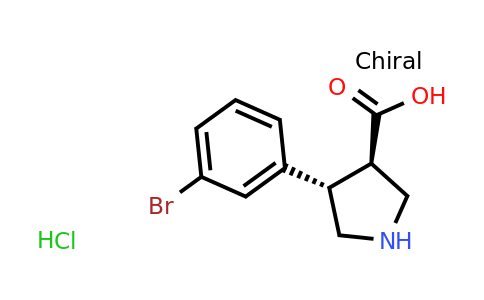 CAS 1423037-48-2 | (3R,4S)-rel-4-(3-Bromophenyl)pyrrolidine-3-carboxylic acid hydrochloride