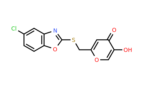 CAS 1424561-67-0 | 2-(((5-chlorobenzo[d]oxazol-2-yl)thio)methyl)-5-hydroxy-4H-pyran-4-one