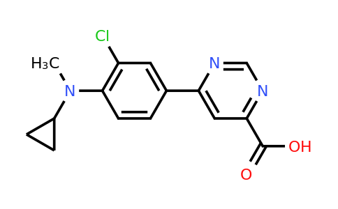 CAS 1426320-25-3 | 6-(3-Chloro-4-(cyclopropyl(methyl)amino)phenyl)pyrimidine-4-carboxylic acid
