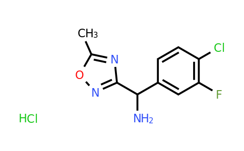 CAS 1427379-77-8 | (4-chloro-3-fluorophenyl)(5-methyl-1,2,4-oxadiazol-3-yl)methanamine hydrochloride