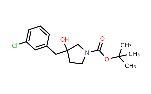 CAS 1427380-78-6 | tert-butyl 3-[(3-chlorophenyl)methyl]-3-hydroxypyrrolidine-1-carboxylate