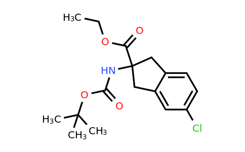 CAS 1427501-60-7 | Ethyl 2-((tert-butoxycarbonyl)amino)-5-chloro-2,3-dihydro-1H-indene-2-carboxylate