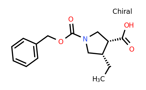 CAS 1428243-23-5 | rel-(3R,4S)-1-[(benzyloxy)carbonyl]-4-ethylpyrrolidine-3-carboxylic acid