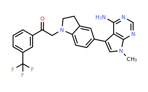 CAS 1428326-09-3 | 2-(5-(4-Amino-7-methyl-7H-pyrrolo[2,3-d]pyrimidin-5-yl)indolin-1-yl)-1-(3-(trifluoromethyl)phenyl)ethanone