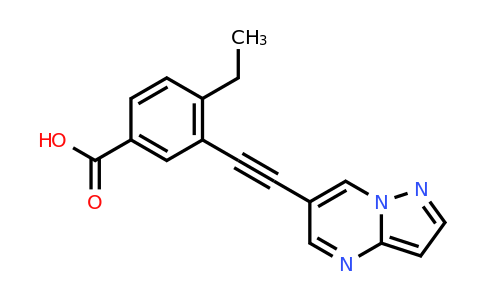 CAS 1429618-03-0 | 4-ethyl-3-(2-{pyrazolo[1,5-a]pyrimidin-6-yl}ethynyl)benzoic acid