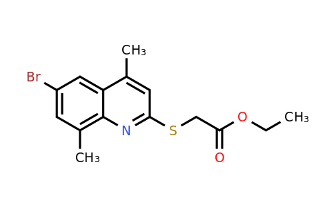 CAS 1429901-03-0 | Ethyl 2-((6-bromo-4,8-dimethylquinolin-2-yl)thio)acetate