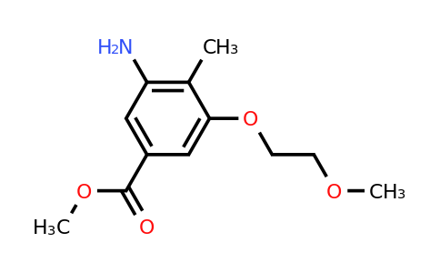 CAS 1429901-15-4 | Methyl 3-amino-5-(2-methoxyethoxy)-4-methylbenzoate