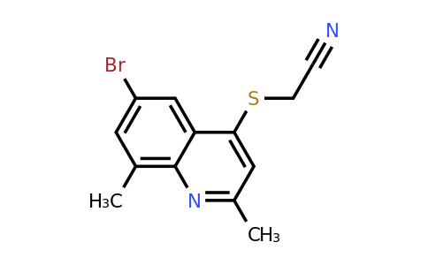 CAS 1429902-08-8 | 2-((6-Bromo-2,8-dimethylquinolin-4-yl)thio)acetonitrile