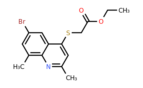 CAS 1429903-87-6 | Ethyl 2-((6-bromo-2,8-dimethylquinolin-4-yl)thio)acetate