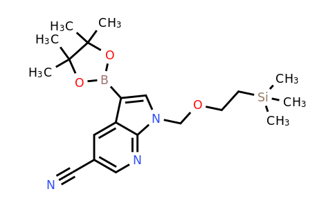 CAS 1429906-71-7 | 3-(tetramethyl-1,3,2-dioxaborolan-2-yl)-1-{[2-(trimethylsilyl)ethoxy]methyl}-1H-pyrrolo[2,3-b]pyridine-5-carbonitrile