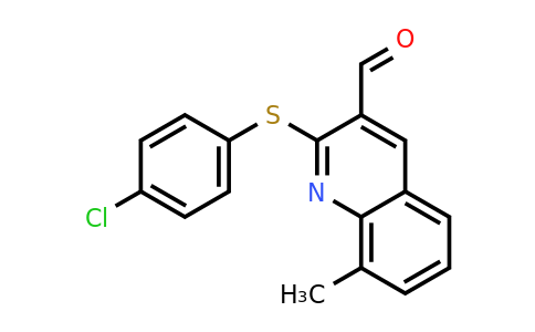 CAS 1431728-47-0 | 2-((4-Chlorophenyl)thio)-8-methylquinoline-3-carbaldehyde