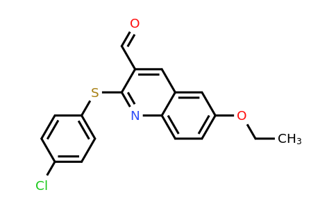 CAS 1431729-57-5 | 2-((4-Chlorophenyl)thio)-6-ethoxyquinoline-3-carbaldehyde