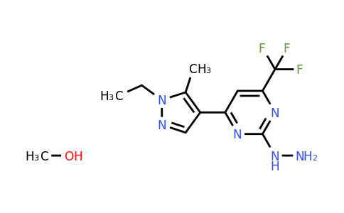 CAS 1431968-15-8 | 4-(1-ethyl-5-methyl-1H-pyrazol-4-yl)-2-hydrazinyl-6-(trifluoromethyl)pyrimidine; methanol