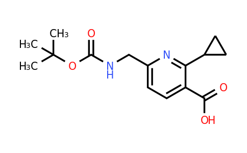 CAS 1432678-21-1 | 6-({[(tert-butoxy)carbonyl]amino}methyl)-2-cyclopropylpyridine-3-carboxylic acid