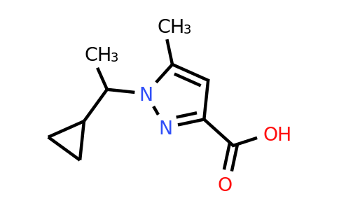 CAS 1432680-82-4 | 1-(1-cyclopropylethyl)-5-methyl-1H-pyrazole-3-carboxylic acid