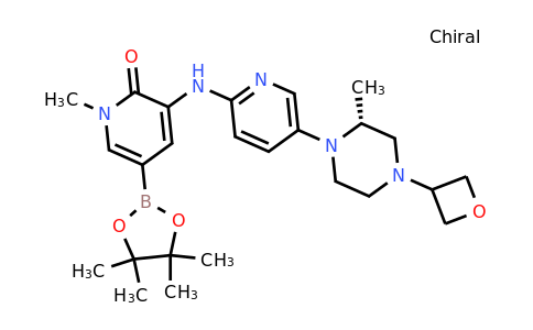 CAS 1433849-94-5 | 1-methyl-3-[[5-[(2R)-2-methyl-4-(oxetan-3-yl)piperazin-1-yl]-2-pyridyl]amino]-5-(4,4,5,5-tetramethyl-1,3,2-dioxaborolan-2-yl)pyridin-2-one