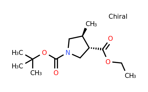 CAS 1434126-89-2 | trans-1-tert-butyl 3-ethyl 4-methylpyrrolidine-1,3-dicarboxylate