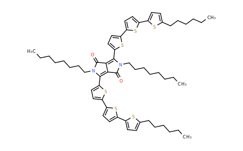 CAS 1435933-95-1 | 3,6-bis(5''-hexyl-[2,2':5',2''-terthiophen]-5-yl)-2,5-dioctyl-2,5-dihydropyrrolo[3,4-c]pyrrole-1,4-dione