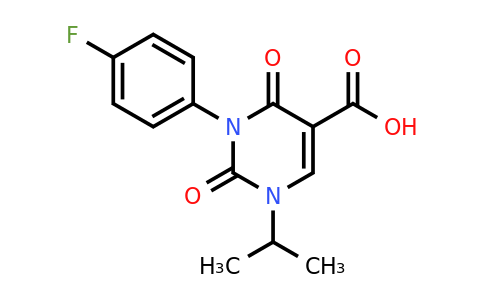 CAS 1437323-26-6 | 3-(4-fluorophenyl)-2,4-dioxo-1-(propan-2-yl)-1,2,3,4-tetrahydropyrimidine-5-carboxylic acid