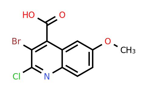 CAS 1437433-97-0 | 3-Bromo-2-chloro-6-methoxyquinoline-4-carboxylic acid