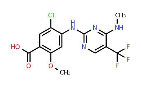 CAS 1440964-21-5 | 5-Chloro-2-methoxy-4-((4-(methylamino)-5-(trifluoromethyl)pyrimidin-2-yl)amino)benzoic acid