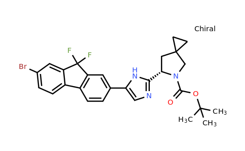 CAS 1441670-89-8 | tert-butyl (6S)-6-[5-(7-bromo-9,9-difluoro-9H-fluoren-2-yl)-1H-imidazol-2-yl]-5-azaspiro[2.4]heptane-5-carboxylate