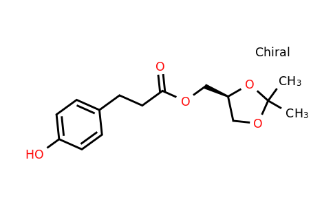 CAS 144256-11-1 | (S)-(2,2-Dimethyl-1,3-dioxolan-4-yl)methyl 3-(4-hydroxyphenyl)propanoate