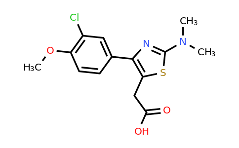 CAS 1443286-16-5 | 2-(4-(3-Chloro-4-methoxyphenyl)-2-(dimethylamino)thiazol-5-yl)acetic acid