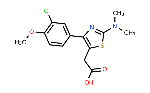 2-(4-(3-Chloro-4-methoxyphenyl)-2-(dimethylamino)thiazol-5-yl)acetic acid