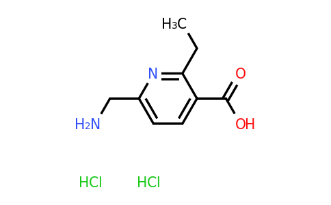 CAS 1443981-09-6 | 6-(aminomethyl)-2-ethylpyridine-3-carboxylic acid dihydrochloride