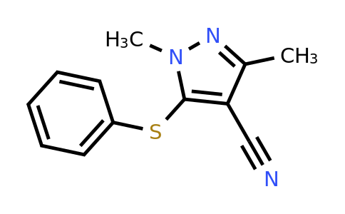 CAS 1443981-76-7 | 1,3-dimethyl-5-(phenylsulfanyl)-1H-pyrazole-4-carbonitrile