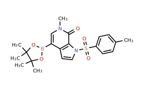 CAS 1445993-89-4 | 6-methyl-1-(4-methylbenzenesulfonyl)-4-(4,4,5,5-tetramethyl-1,3,2-dioxaborolan-2-yl)-1H,6H,7H-pyrrolo[2,3-c]pyridin-7-one