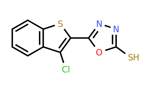 CAS 144605-30-1 | 5-(3-chloro-1-benzothiophen-2-yl)-1,3,4-oxadiazole-2-thiol