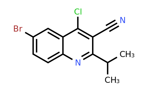 CAS 1446282-16-1 | 6-Bromo-4-chloro-2-isopropylquinoline-3-carbonitrile